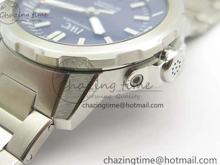 MIROTIME 0329 EasyMatch Aquatimer Automatic IW329004 V6F 1:1 Best Edition Blue Dial On SS Bracelet MIYOTA 7224
